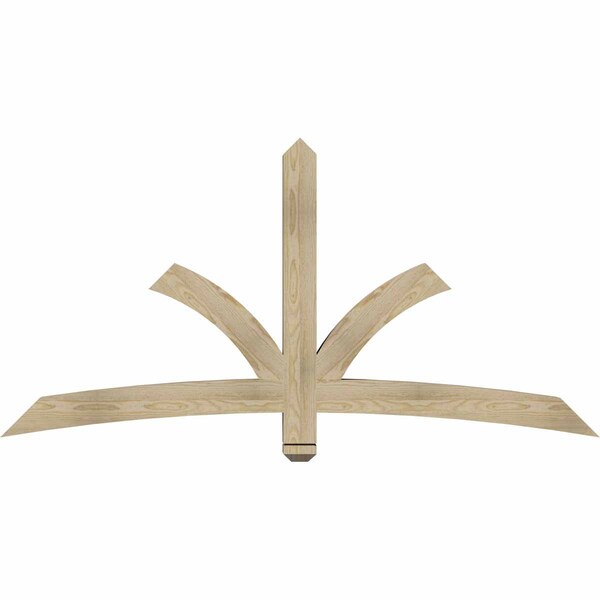 Ekena Millwork Davenport Rough Sawn Timber Gable Bracket, Douglas Fir, 72"W x 36"H x 4"D x 4"F, 12/12 Pitch GBW072X36X0404DAV00RDF - main